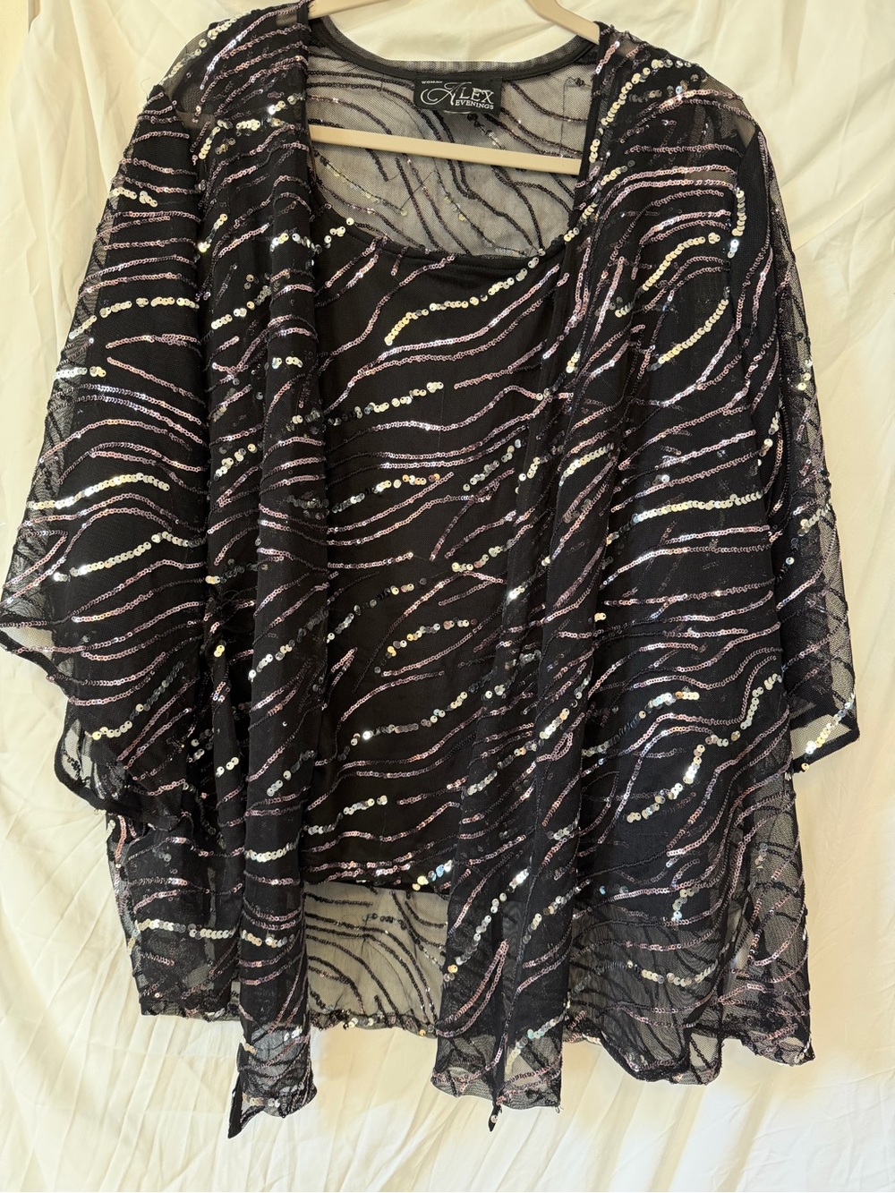 Alex Evenings Black Lace Evening Dress Label